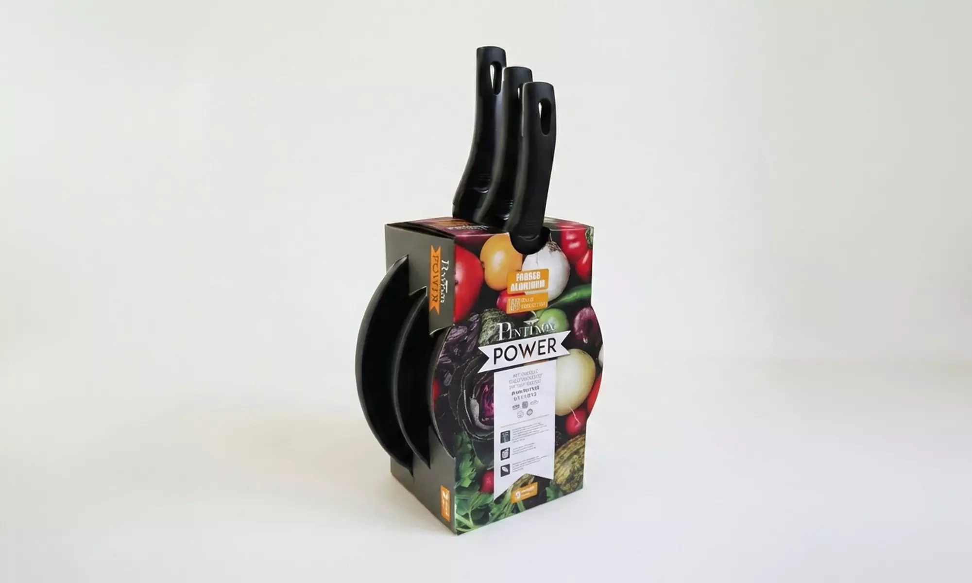 Tris di padelle in alluminio forgiato Pintinox