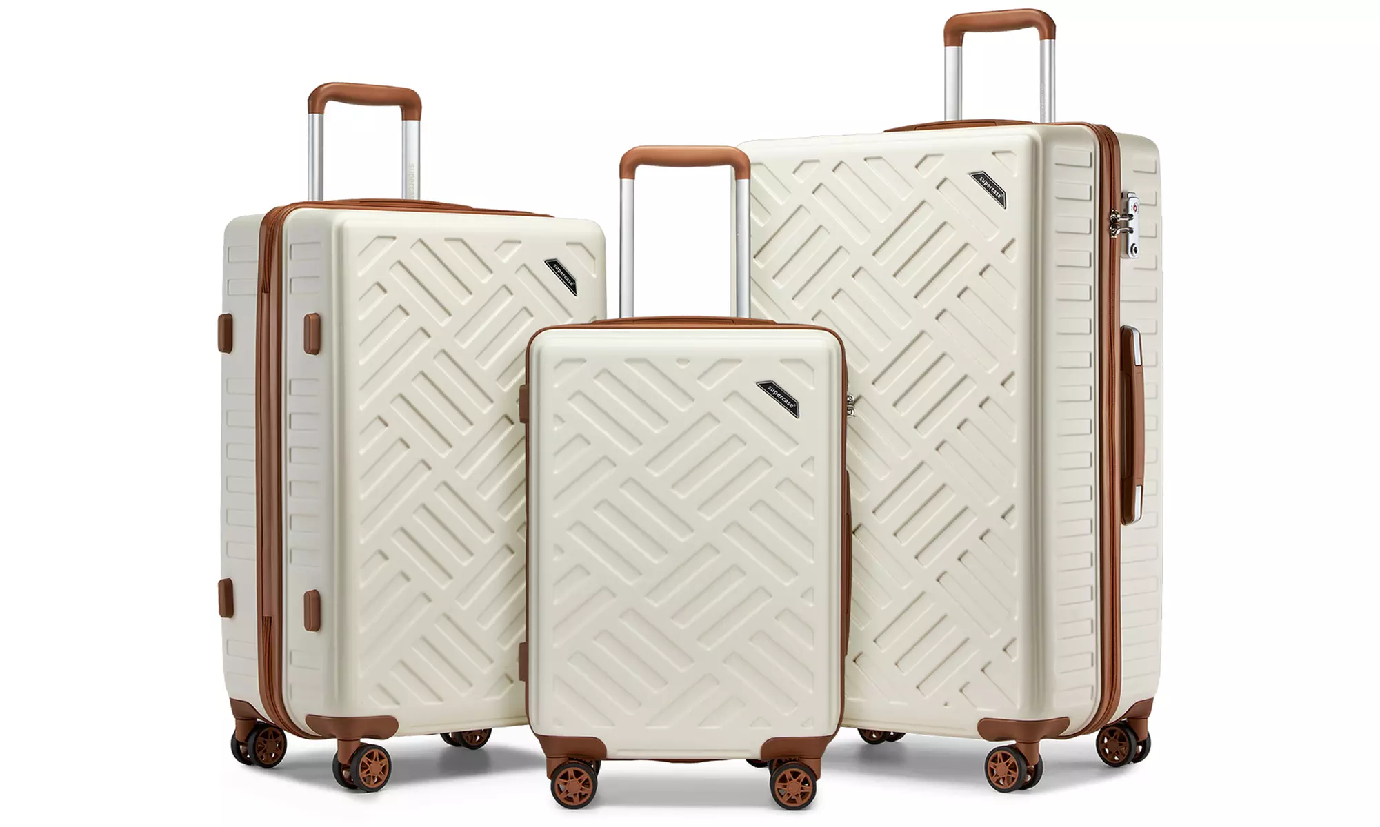 1x oder 3x KONO Hartschalen-Koffer mit geometrischem Muster