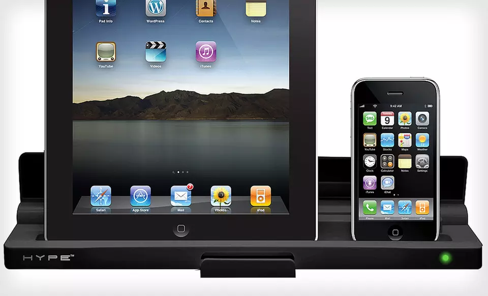 $24.99 for a Hype Dual Charging Dock for iPad, iPhone, and iPod ($79.99 List Price). Free Shipping and Free Returns. - Primary Image