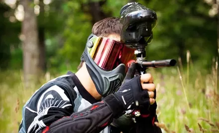 $25 for All-Day Play, Equipment Rental, and 200 Paintballs at Fox 4 Paintball in Upton ($50 Value)  - Primary Image