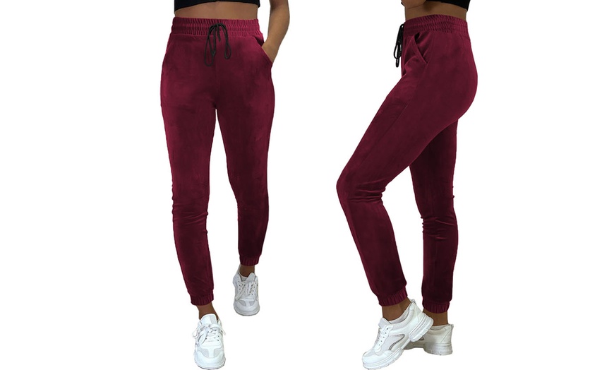 Image 5: Want Clothing Velvet Joggers