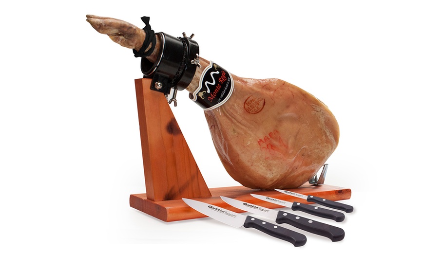 Image 2: Iberian /Serrano Ham & Knives Set