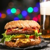 Image 2: 1, 2, or 4 Person:BBQ Brisket Cheeseburger/Smoked Chicken Burger +Beer