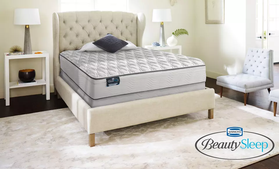 Hot Buy: Simmons BeautySleep Mattress Set; $299.99–$519.99. Free White Glove Delivery. 10-Year Warranty. - Primary Image
