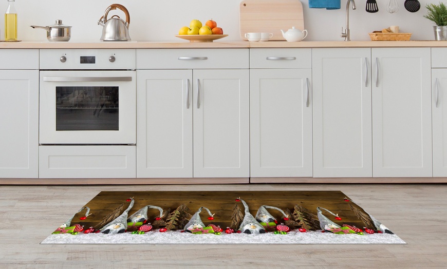 Image 20: Alfombra con diseño navideño rectangular