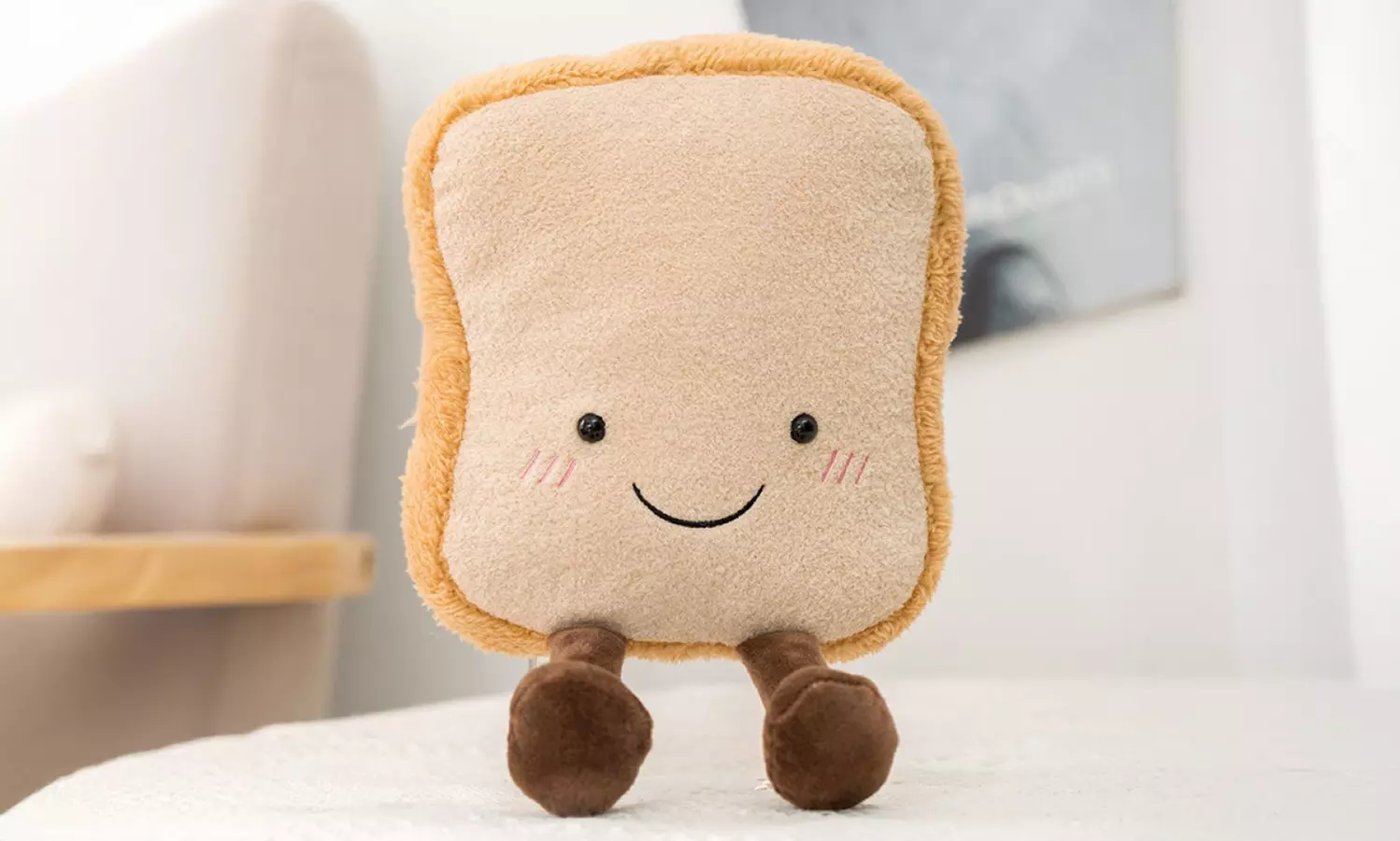 Kuscheliges Plüschtier im Lebensmitteldesign