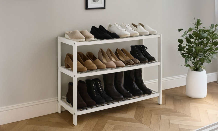 Image 4: Neo Three Tier Shoe Rack
