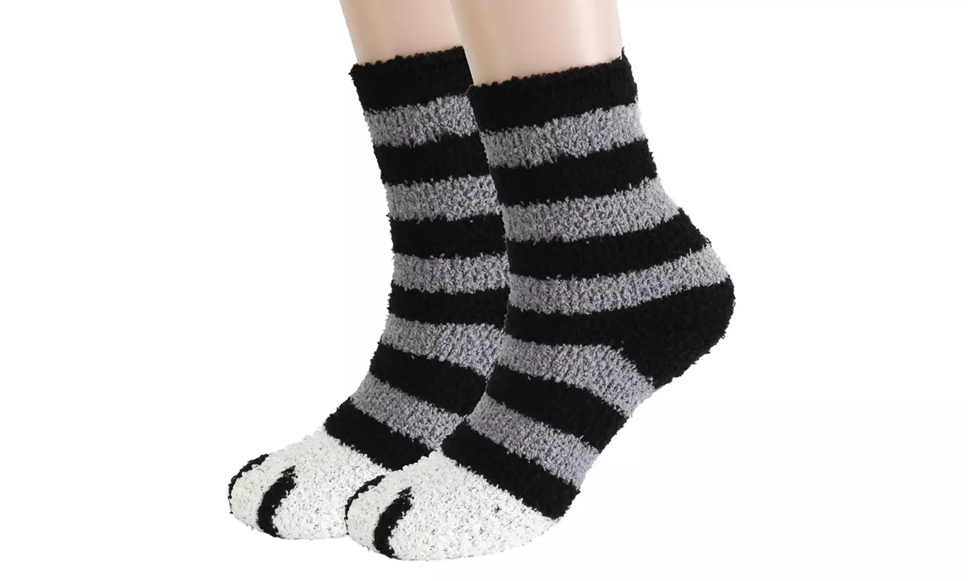 Winter Cat Claws Cute Thick Warm Sleep Floor Socks Sleep Indoor Socks