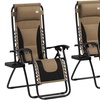 Image 2: Outsunny Zero Gravity Lounger Chairs (Set of 2)