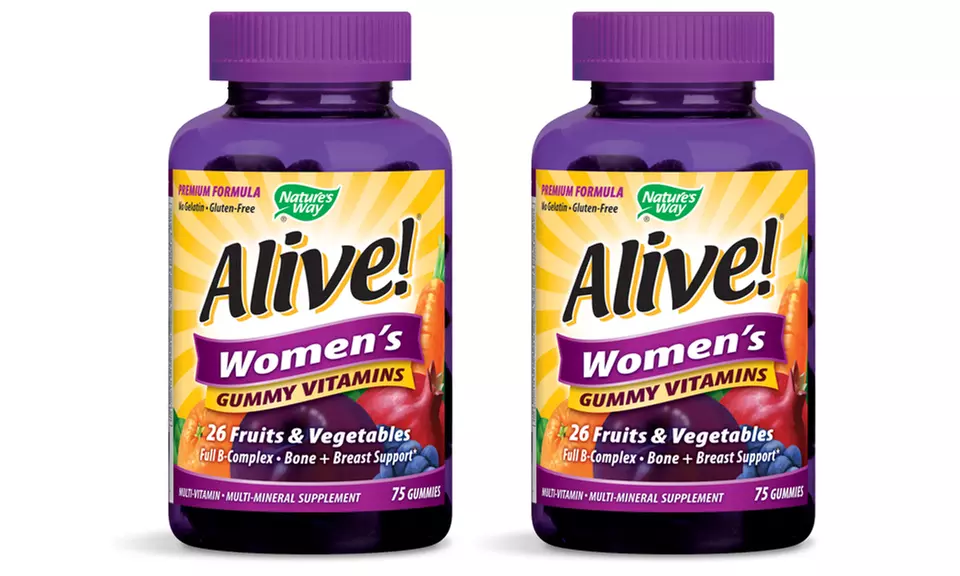 30-Serving Bottles of Alive! Multivitamin Gummies 2-Pack - Second Medium
