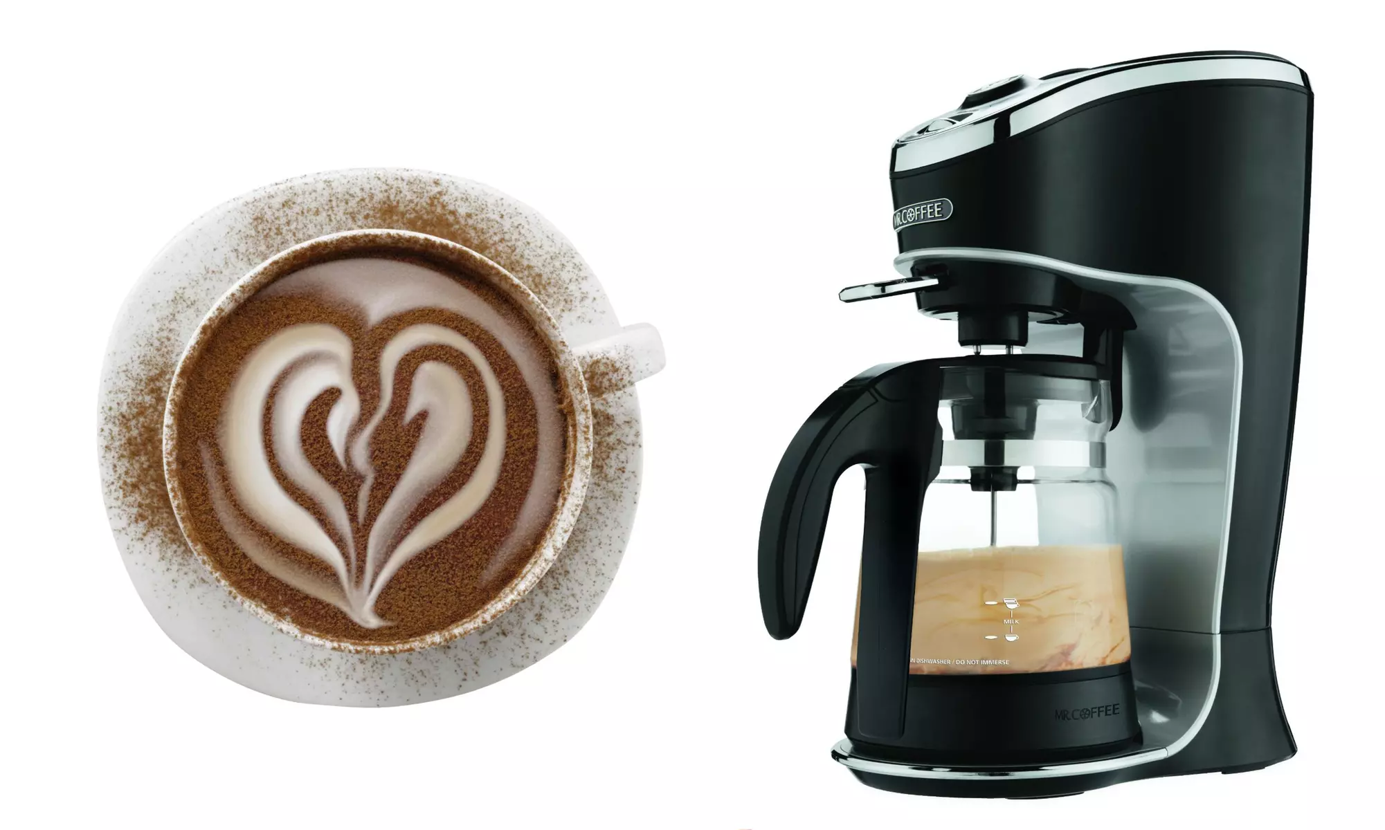 Mr. Coffee One-Touch Cafe Latte Maker with Automated Milk Frothing - Second Medium