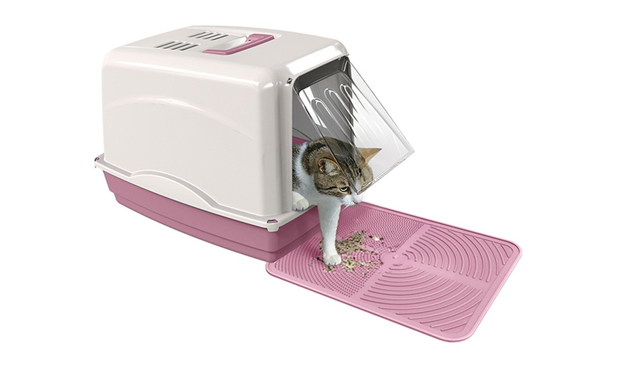 Image 3: Tapis rigide antidérapant de litière pour chat