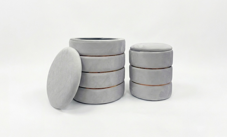 Image 6: Lot de 2 poufs de rangement "Romeo e Giulietta"