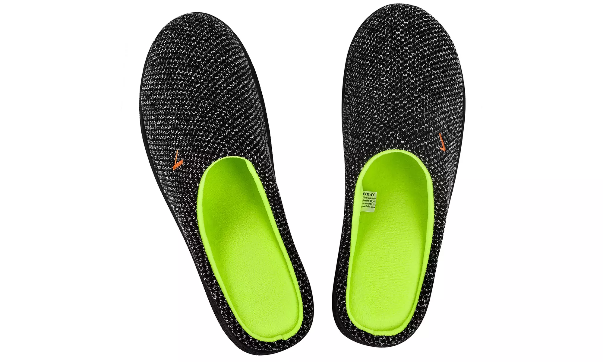 VONMAY Men's Slippers Two-Tone Cozy House Shoes Open Back Memory Foam Slippers