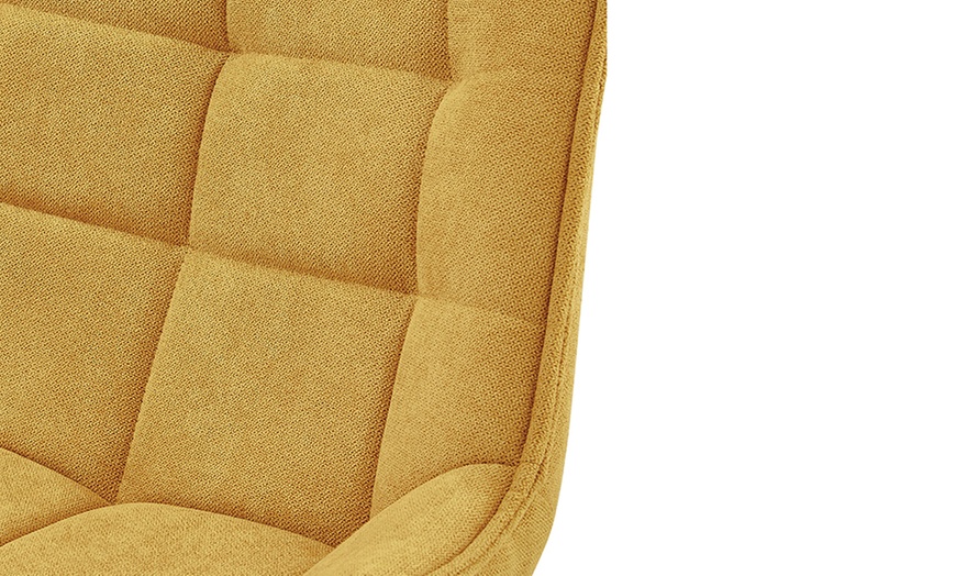 Image 13: Juego de 2 taburetes acolchados a cuadros, modelo Cliff, de Doosense