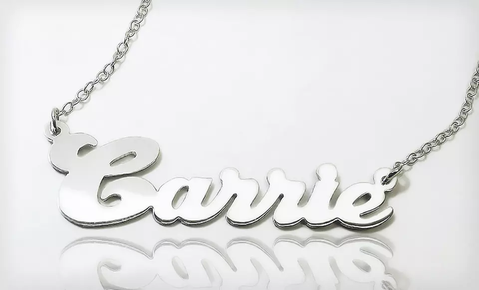 $24.99 for a Custom Sterling-Silver Name Necklace from MonogramOnline.com ($70 List Price). Free Shipping. - Primary Image