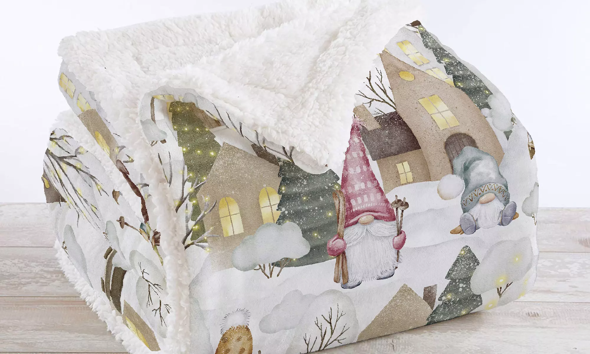 Couverture en sherpa et microfibre