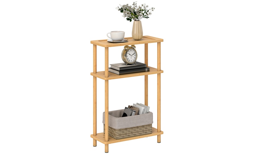 Image 7: HOMCOM 3-Tier Slim End Table