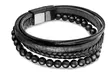 Men's Leather Bracelet with Magnetic Clasp - Second Medium