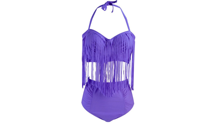 Image 14: Plus Size Fringe Bikini