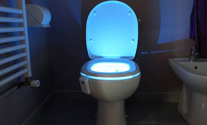 Image 11: One or Two LED Night Toilet Lights with Motion Sensor