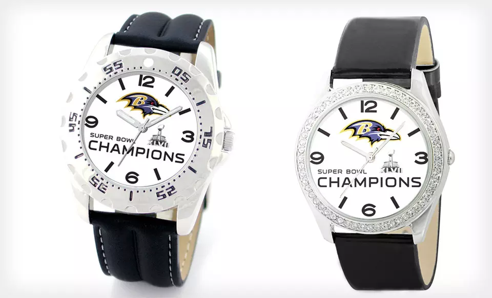 $32 for a Men's or Women’s Baltimore Ravens Championship Watch ($49.95 List Price). Free Shipping and Free Returns. - Primary Image