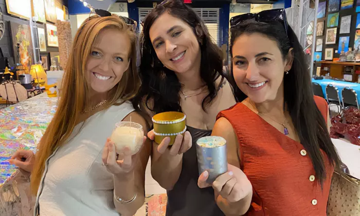 Get the Perfect Candle Pour Experience for 2, 4, or 6 w/ Optional Bottle/ Glasses of House Wine (Up to 26% Off) - Primary Image