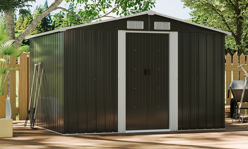 Image 4: Large Metal Garden Tool Storage Shed in 6 Styles