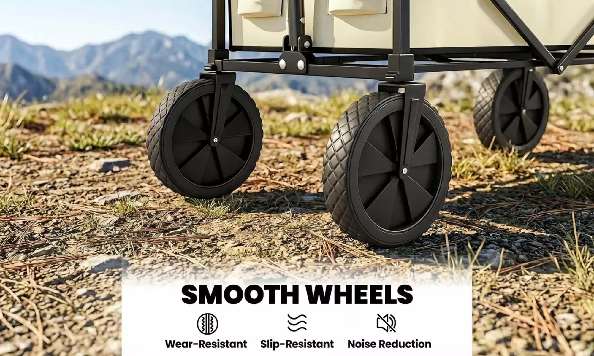 Outsunny Heavy-Duty Folding Wagon Cart