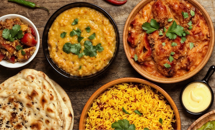 Image 2: Indulge in Full Meal - Main, Rice or Bread, Dessert & Wine/Beer