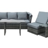 Image 5: Outsunny 5-Piece Outdoor Rattan Effect Wicker Sofa Set