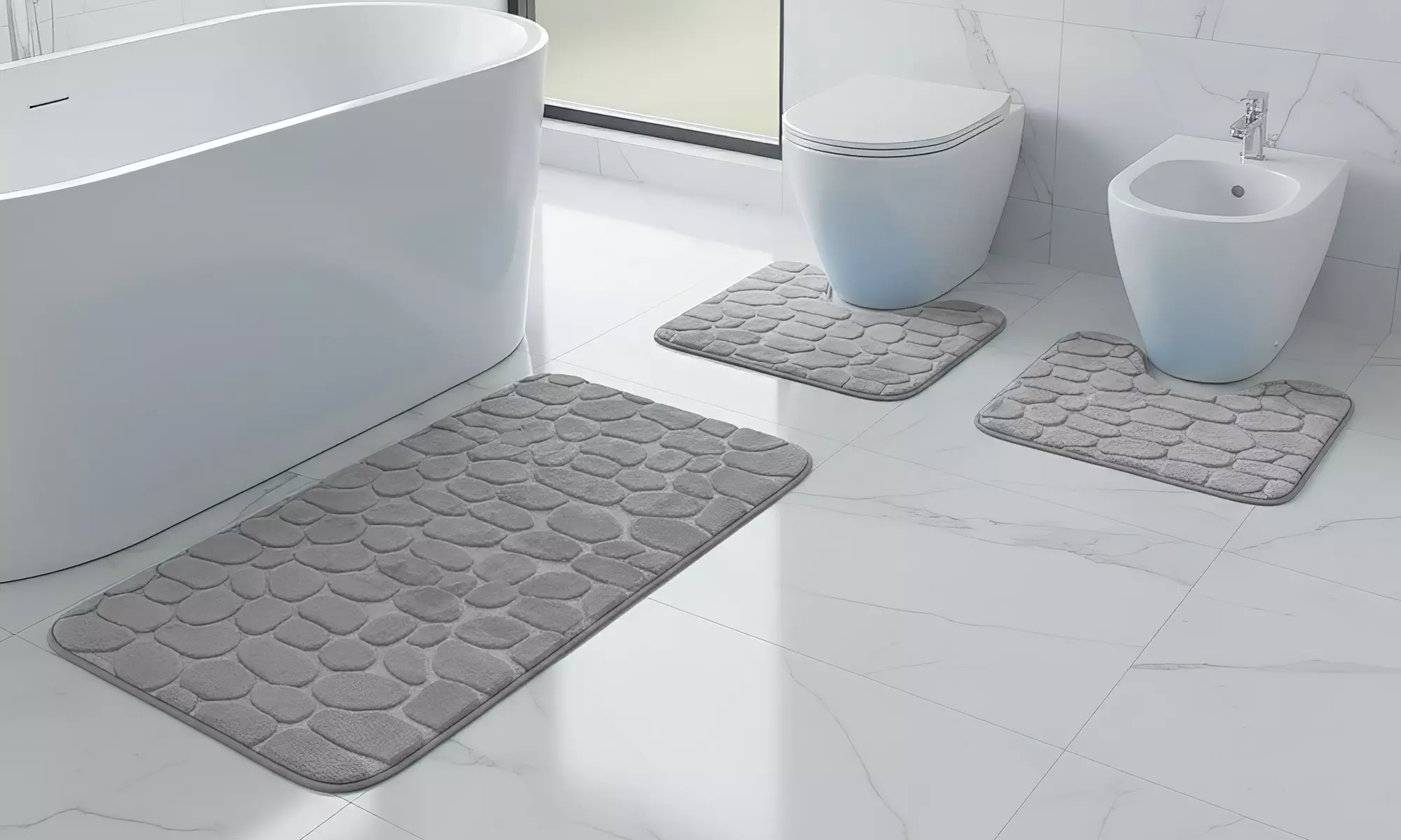3er-Set Memory-Schaum-Badematten