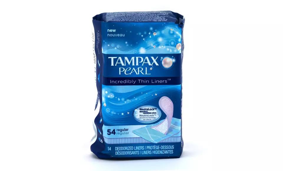 Tampax Pearl Incredibly Thin Regular Panty Liners; 12-Pack of 54 ct. Boxes + 5% Back in Groupon Bucks - Second Medium
