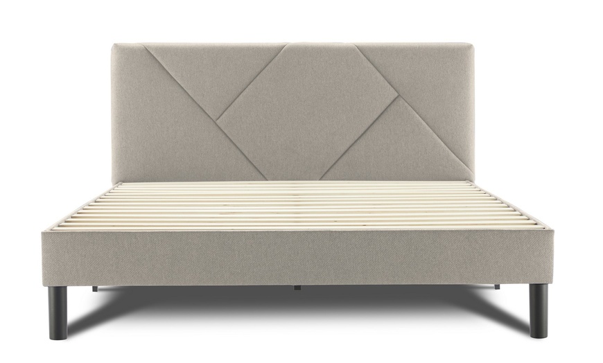 Image 31: Lit design rembourré "Ric" avec rangement intelligent
