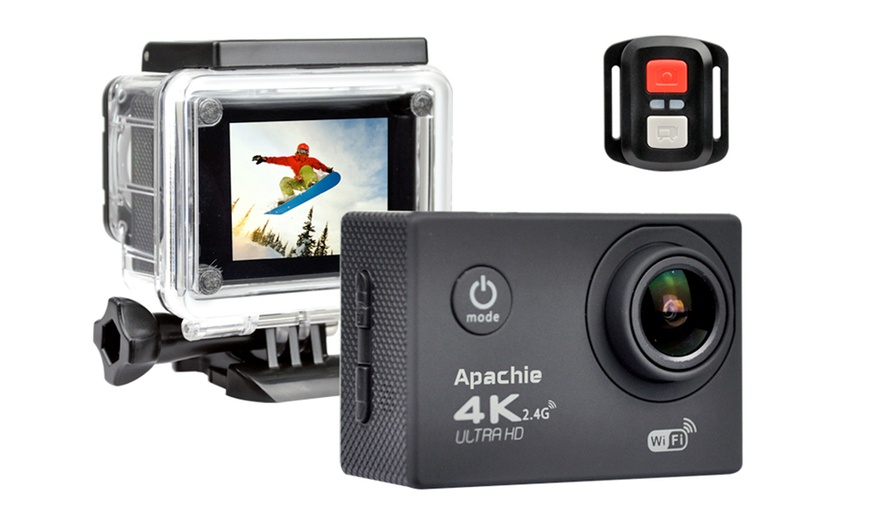 Image 4: Apachie Black HD Action Camera