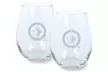 2-Pack of NHL Stemless Laser-Etched 17oz. Wine Glasses - Second Medium