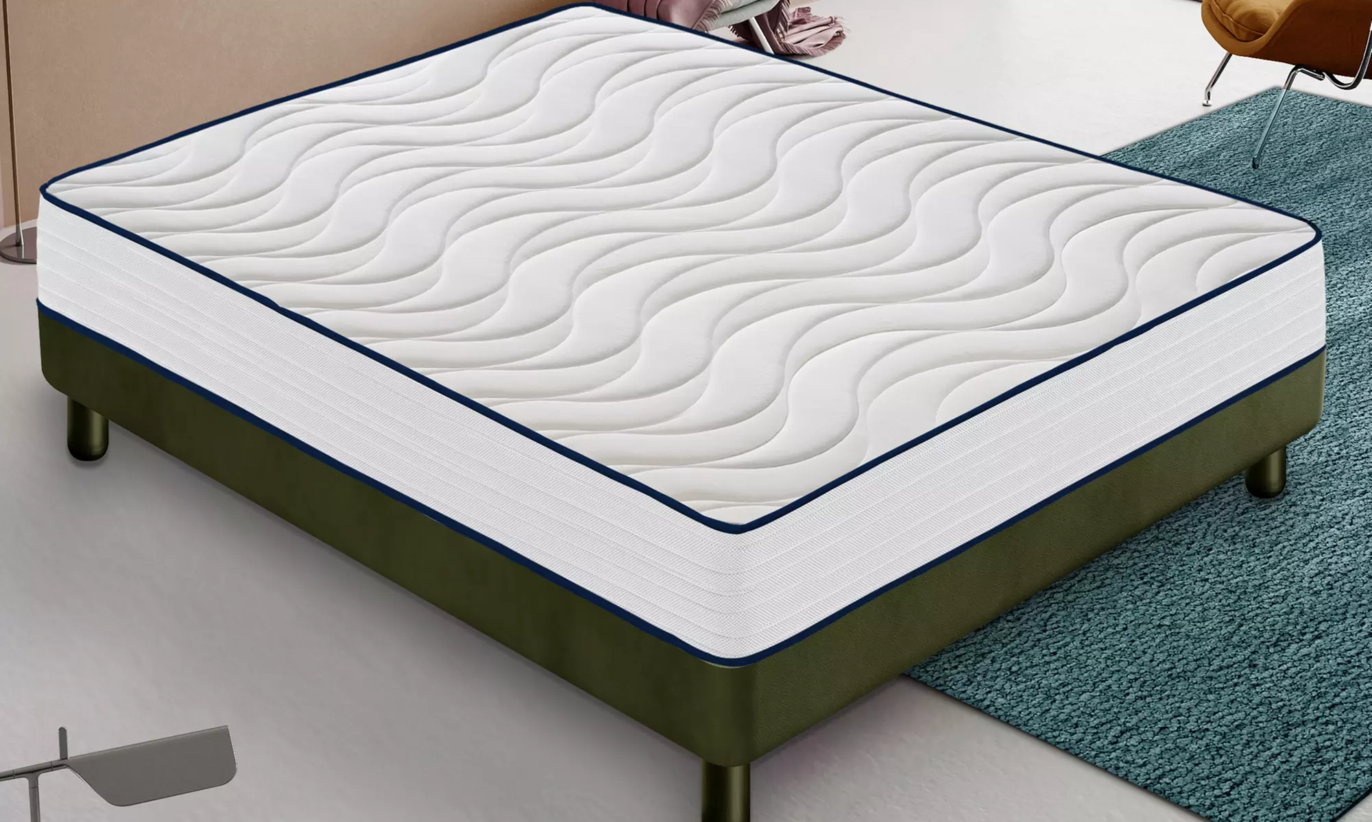 Materasso Cleo in MedFoam con 13 zone differenziate, massaggiante doppio comfort