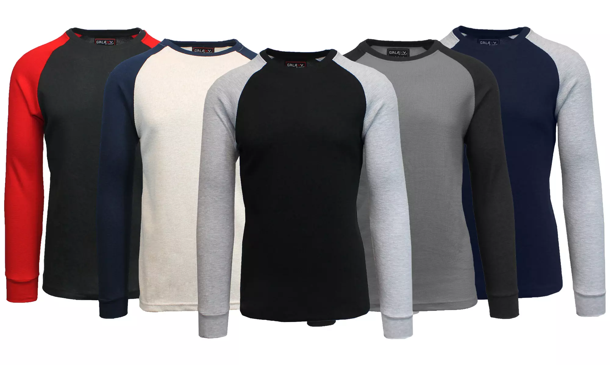 4-Pack Galaxy By Harvic Men's Raglan Thermal Shirts (S–5XL) - Primary Image