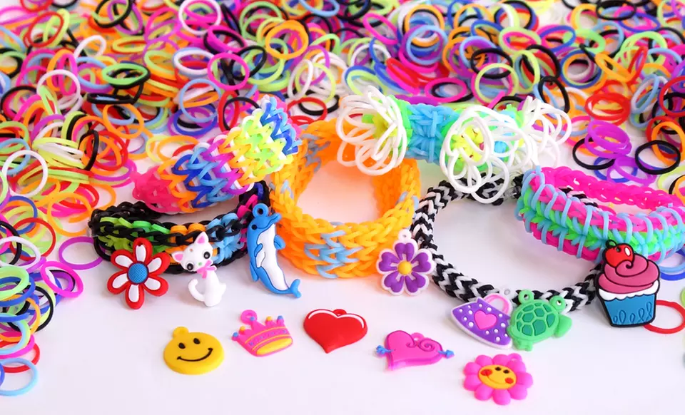 Loom Bands Refill Kit with 1,200 Multicolored Loom Bands and Accessories. Free Returns. - Primary Image