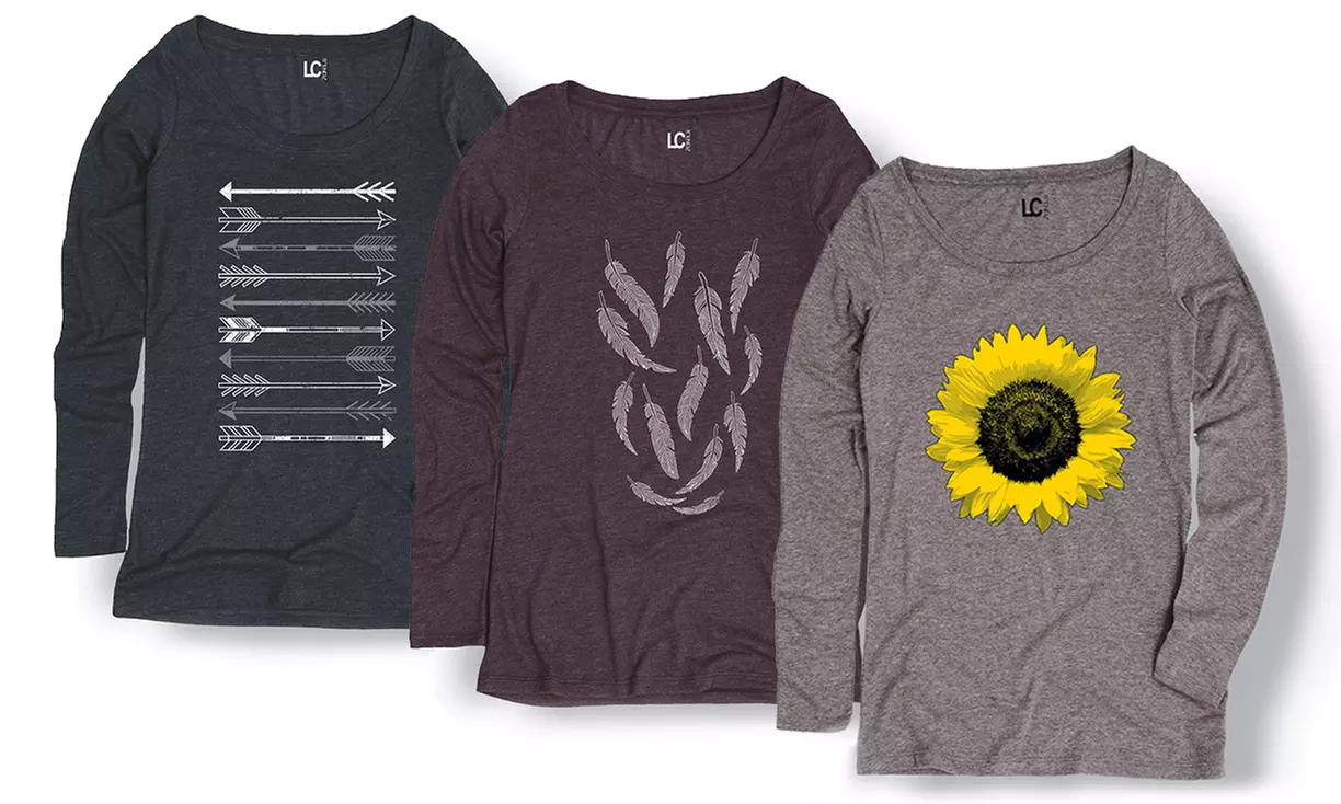 Women's Long Sleeve Graphic Tees - Primary Image