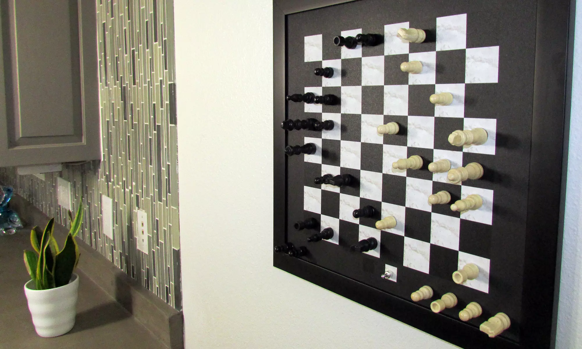 Magnetic Wall Checkers and Chess Set - Primary Image