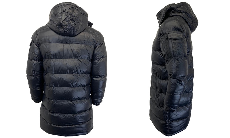 Image 5: Brave Soul Men's Padded Quilted Long Jacket