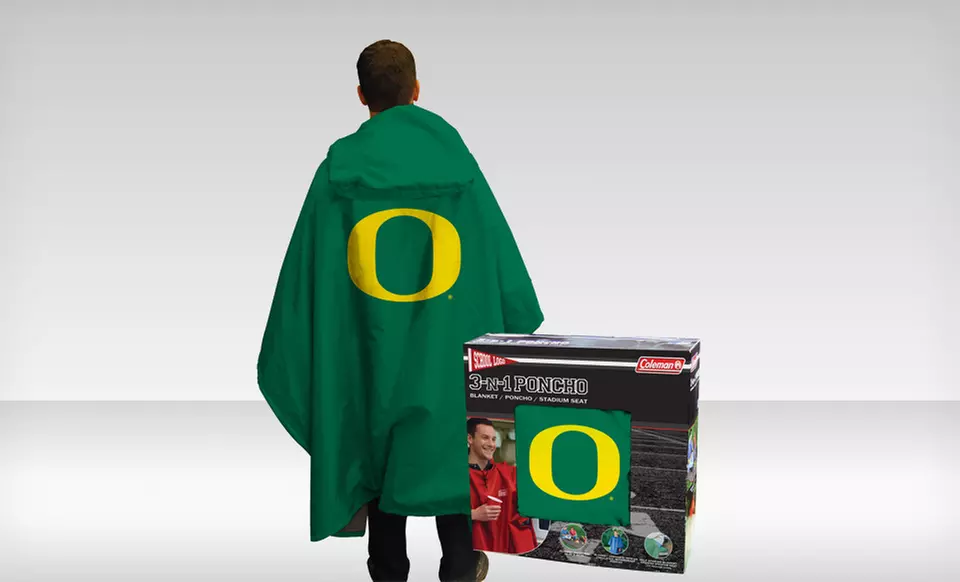$19.99 for an NCAA 3-in-1 Poncho, Blanket & Stadium Seat ($39.95 List Price). Multiple Teams. Free Shipping & Returns. - Second Medium