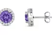 Sterling Silver 3.00 CTTW Cubic Zirconia Halo Studs - Second Medium