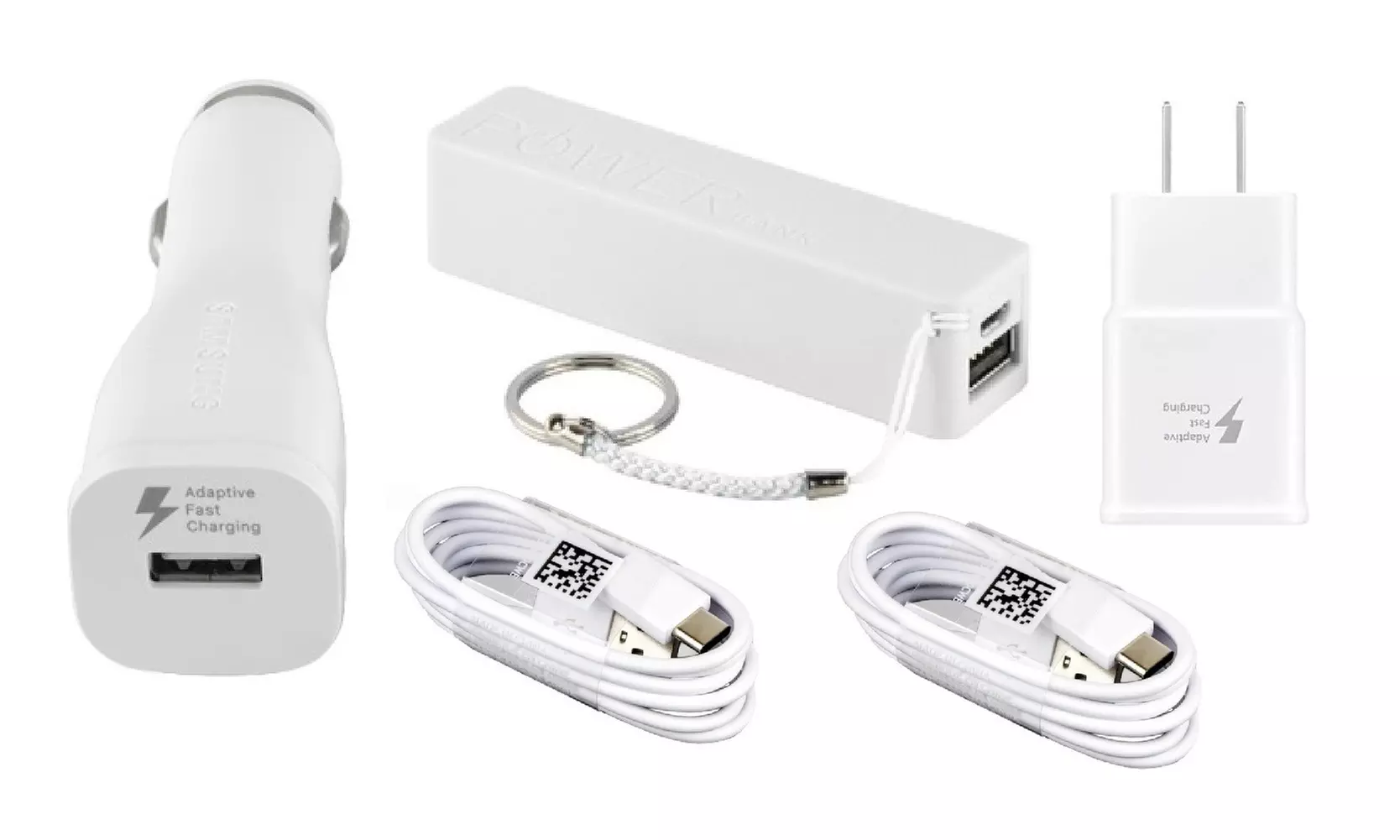 Samsung Power Bundle Fast Charging Car Wall Adapter and Portable Charger
