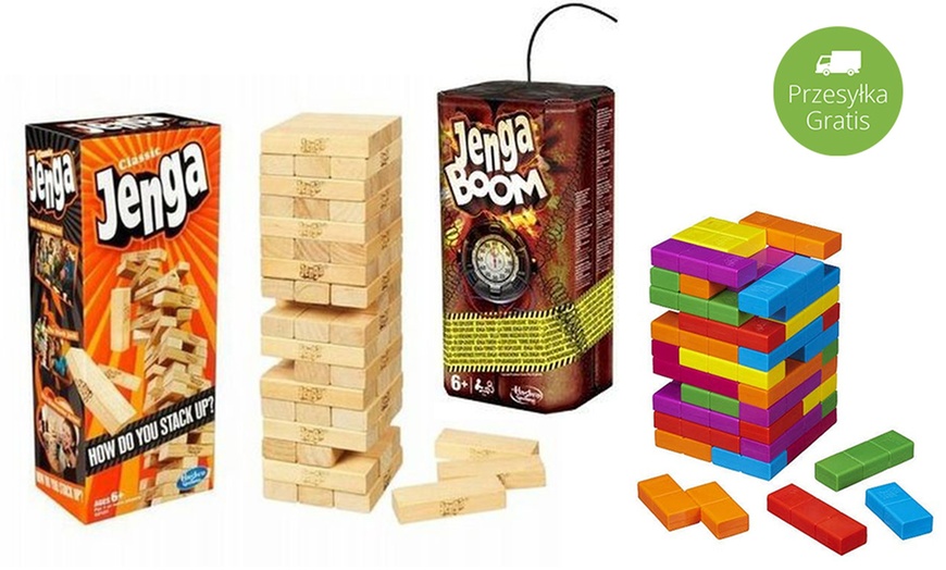 Image 1: Gra Jenga Hasbro: 3 rodzaje