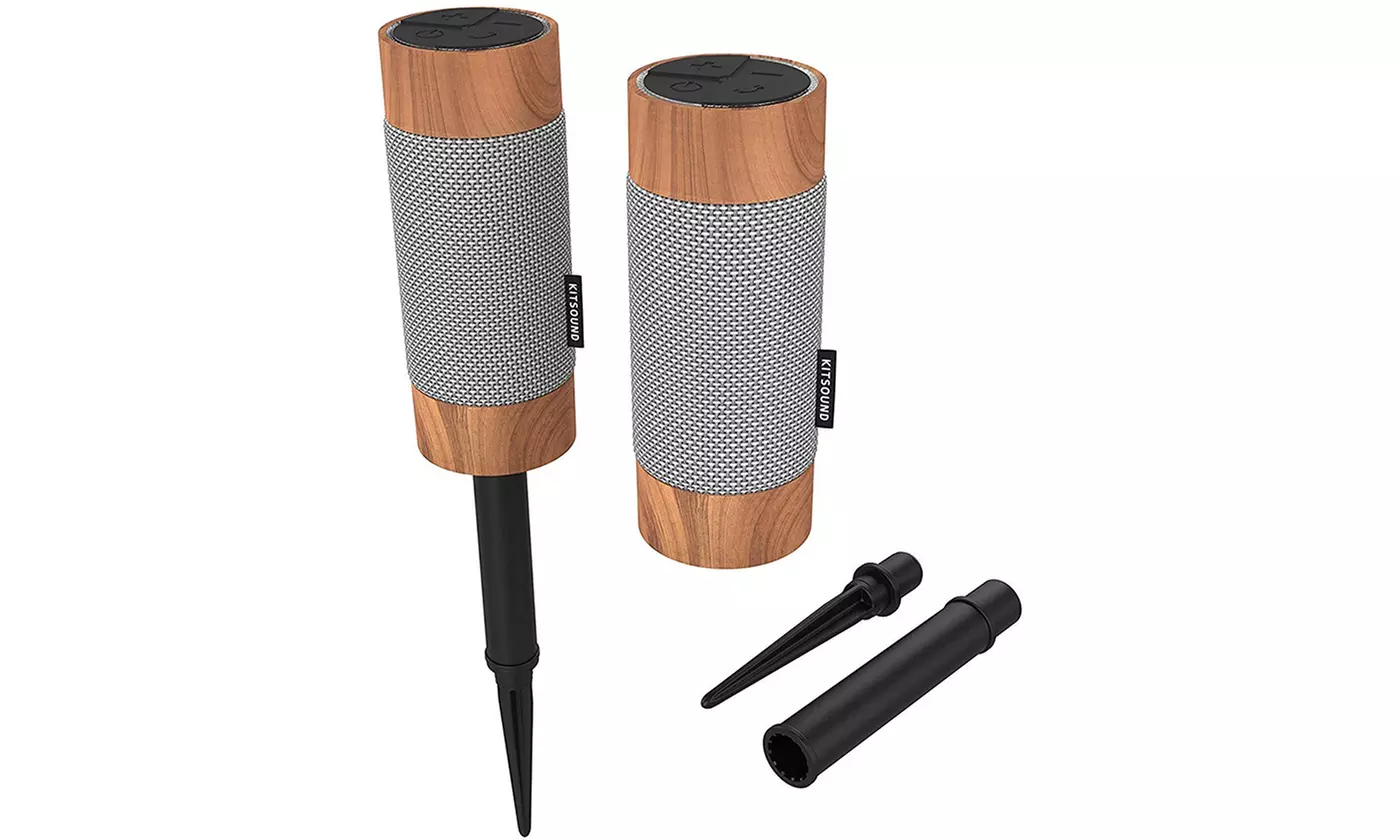 Kit Sound Diggit Outdoor Freestanding Wireless Bluetooth Garden Speakers with Stake (2-Pack) - Primary Image
