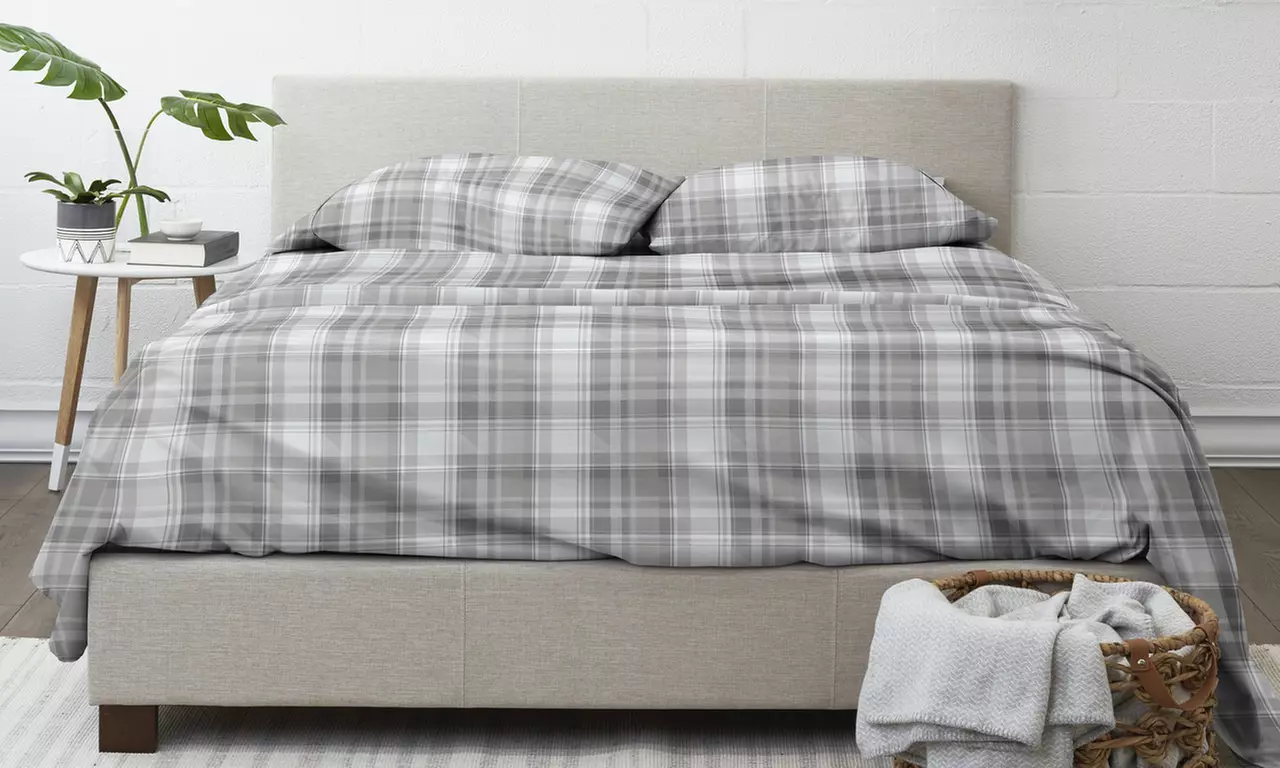 Home Collection Premium 4 Piece Ultra Soft Flannel Bed Sheet Set