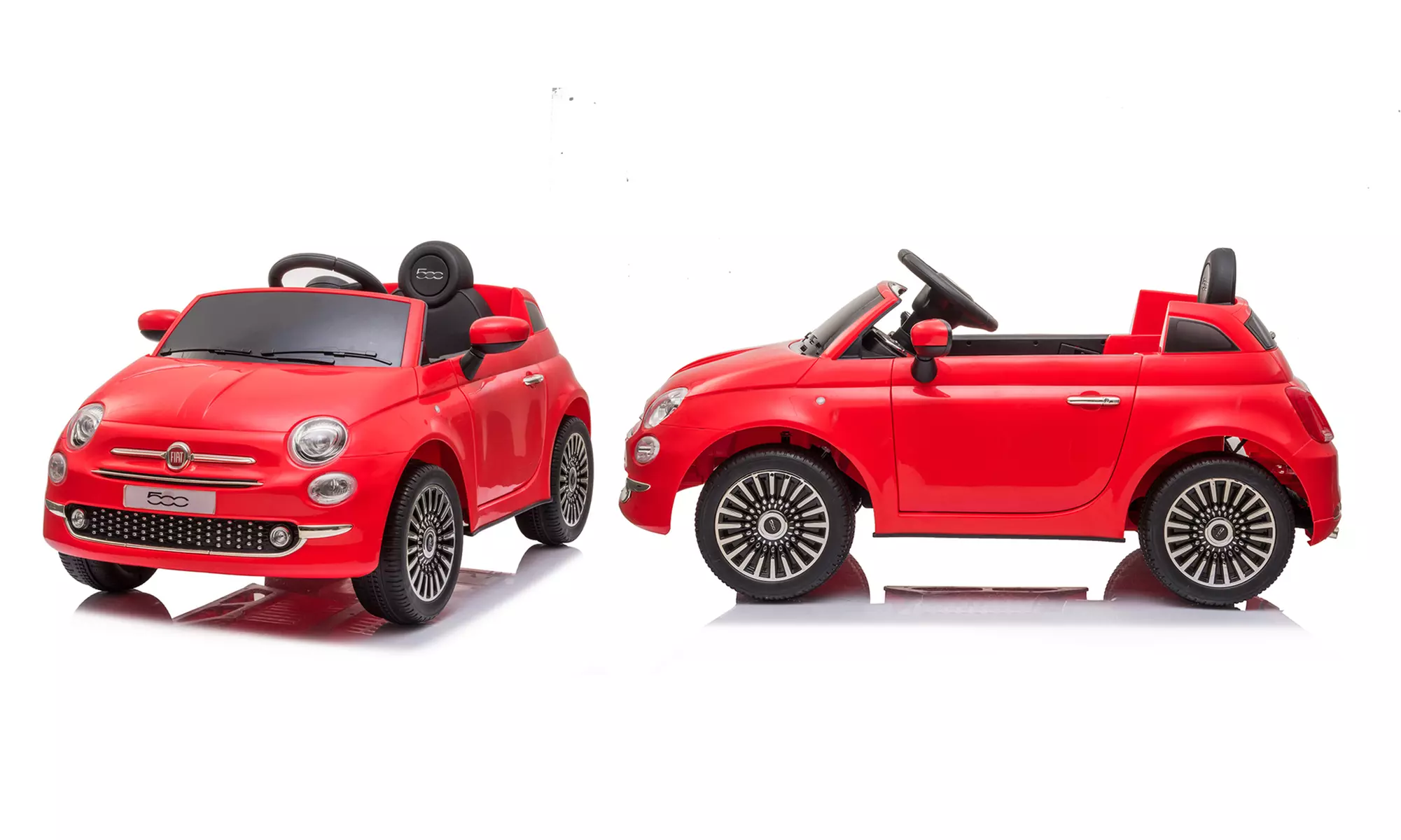 Voiture électrique Fiat 500 12V R/C rouge d'Injusa avec télécommande - Image 4