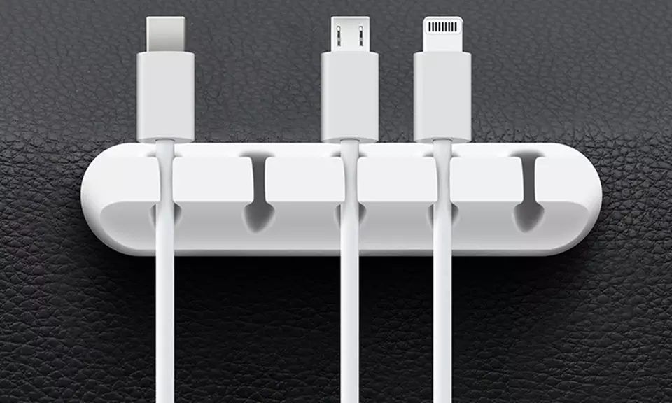 Three- or Five-Slot Desk Tidy Desktop Cable Organiser